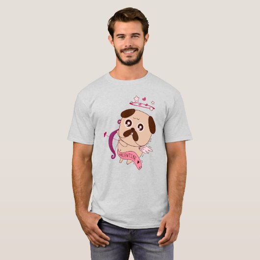 Mops Liebe T-Shirt (Vorne ganz)