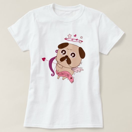 Mops Liebe T-Shirt (Design vorne)