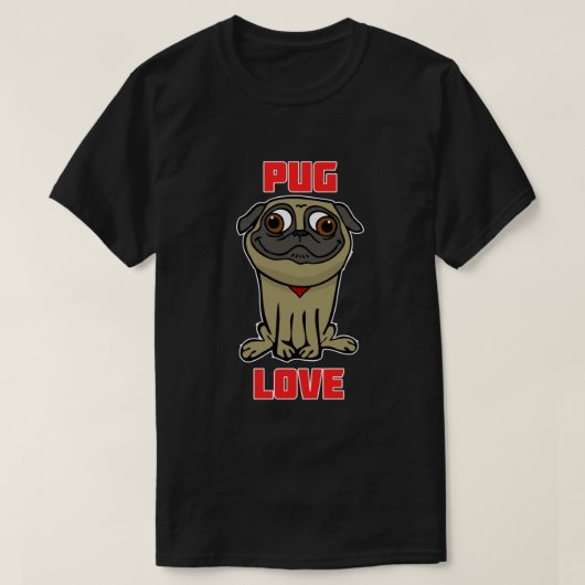 Mops Liebe T-Shirt (Design vorne)