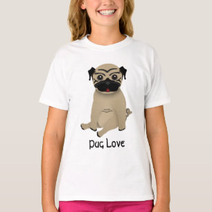 Mops-Liebe T - Shirt des Kindes