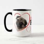 Mops Liebe Tasse (Links)