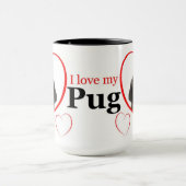 Mops Liebe Tasse (Zentrum)