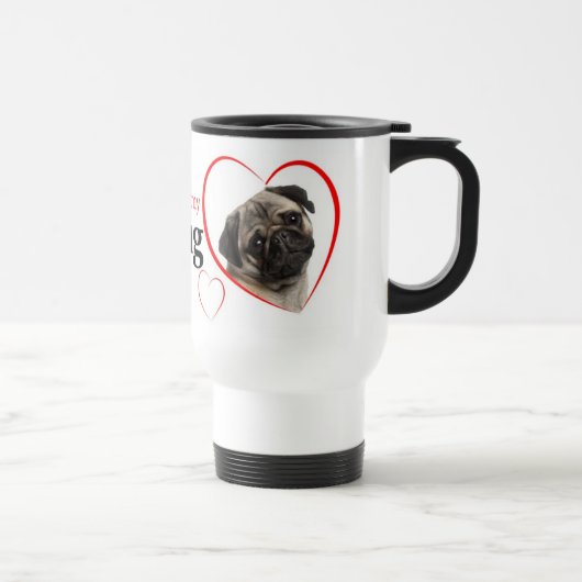 Mops Liebe Tasse (Rechts)