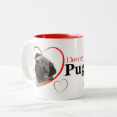 Mops Liebe Tasse (Vorderseite Links)