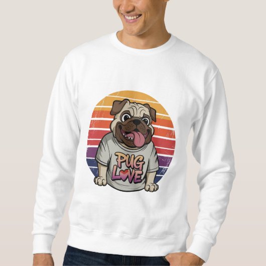 Mops Liebe Vibes Sweatshirt (Vorderseite)