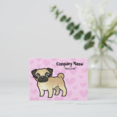 Mops-Liebe Visitenkarte (Stehend Vorderseite)