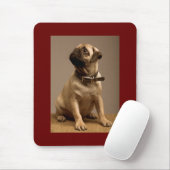 Mops-Liebe-Welpen-Hund-Braun-Computermauspad Mousepad (Mit Mouse)