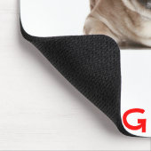 Mops Liebe Welpen Hund Sticken aus Zunge Mousepad (Ecke)