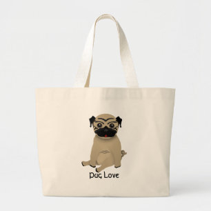 Mops-Liebetasche Jumbo Stoffbeutel