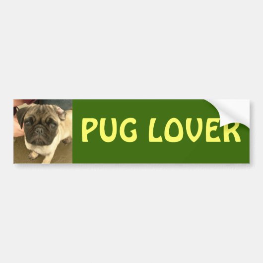 MOPS-LIEBHABER-Autoaufkleber Autoaufkleber (Vorne)
