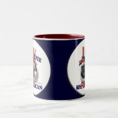 Mops Liebhaber Geschenke Zweifarbige Tasse (Mittel)
