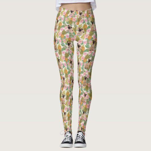 Mops Liebhaber Leggings (Vorderseite)