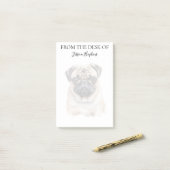 Mops Liebhaber Monogramm Hund Post-it Klebezettel (Auf Schreibtisch)