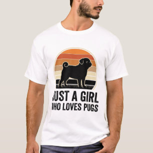 Mops-Liebhaber Vintage Nur ein Mädchen Hund Shirt 