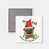 Mops Liebhaber Weihnachtsgeschenke Magnet (Vorderseite/Rückseite)
