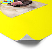 Mops liebt Hydranten Poster (Ecke)