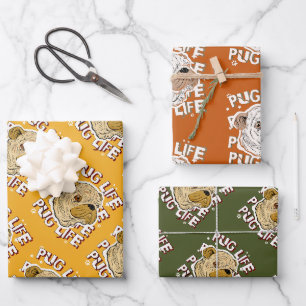 Mops Life Animal Dog Geschenkpapier Set