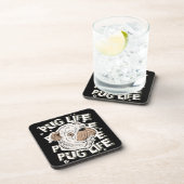 Mops Life Animal Dog Getränkeuntersetzer (Rechte Seite)