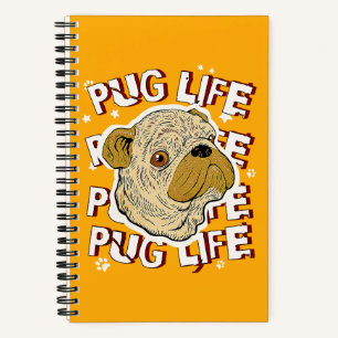 Mops Life Animal Dog Notizblock