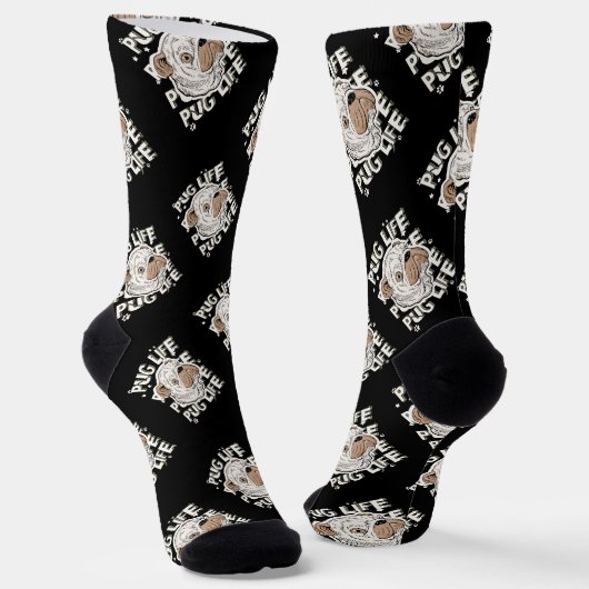 Mops Life Animal Dog Socken (Gewinkelt)