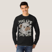 Mops Life Animal Dog T-Shirt (Vorne ganz)