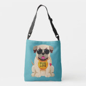 Mops Life Farbtaschen Tragetaschen Mit Langen Trägern (Rückseite)