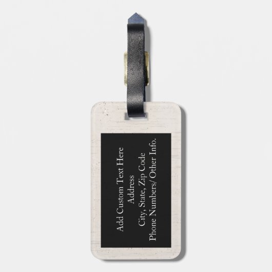 Mops Life Funny Dog Gangster Gepäckanhänger (Rückseite vertikal)