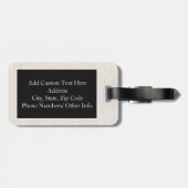 Mops Life Funny Dog Gangster Gepäckanhänger (Rückseite horizontal)