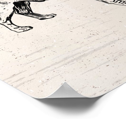 Mops Life Funny Dog Gangster Poster (Ecke)