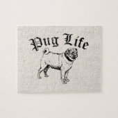 Mops Life Funny Dog Gangster Puzzle (Horizontal)