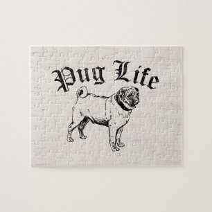 Mops Life Funny Dog Gangster Puzzle