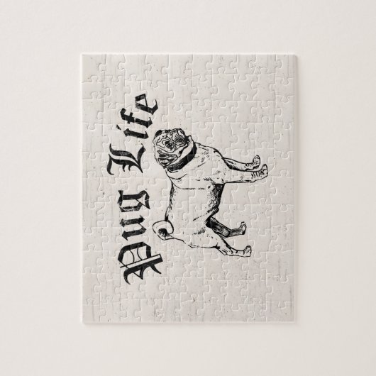 Mops Life Funny Dog Gangster Puzzle (Vertikal)