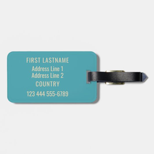 Mops Life-Gepäckmarke Gepäckanhänger (Rückseite horizontal)