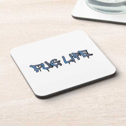 Mops Life Getränkeuntersetzer (Linke Seite)