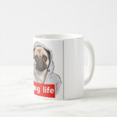 Mops Life Hoodie Tasse (VorderseiteRechts)