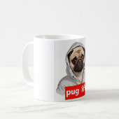 Mops Life Hoodie Tasse (Vorderseite Links)