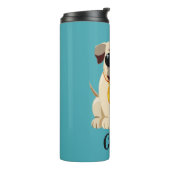Mops Life individuelle Name & color tumbler Thermosbecher (Nach links gedreht)