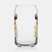 Mops Life individuelle Name Dosenglas (Rechts)