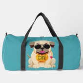 Mops Life individuelle Name & Farbe Duffle Bag (Vorderseite)