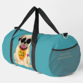 Mops Life individuelle Name & Farbe Duffle Bag (Rechte Ecke)