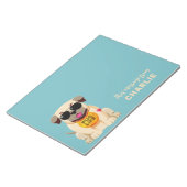 Mops Life individuelle Name & Farbe Notizblock (angewinkelt)