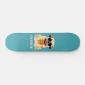 Mops Life individuelle Name & Farbe Skateboard (Horizontal)