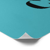 Mops Life individuelle Name & Farbposter Poster (Ecke)