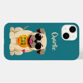 Mops Life individuelle Name & Farbtelefongehäuse Case-Mate iPhone Hülle (Rückseite (Horizontal))