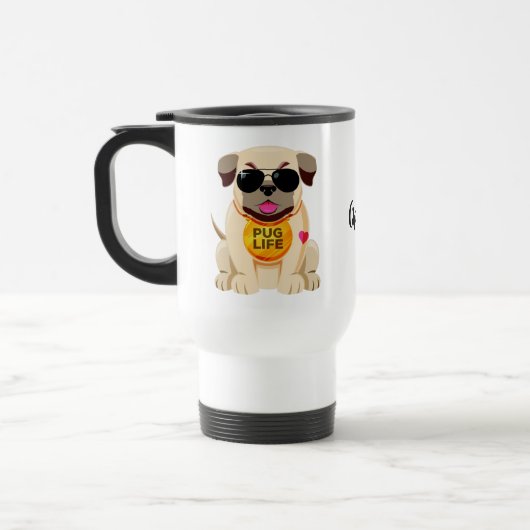 Mops Life individuelle Name Tasse (Links)
