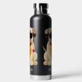 Mops Life individuelle Name Trinkflasche (links)