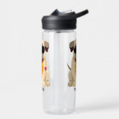 Mops Life individuelle Name Trinkflasche (Links)