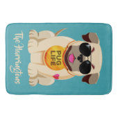 Mops Life individuelle Name- und Farbbadematten Badematte (Vorderseite)