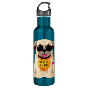 Mops Life individuelle Name Wasserflaschen