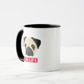 Mops Life-Kaffee-Tasse Tasse (Vorderseite Links)